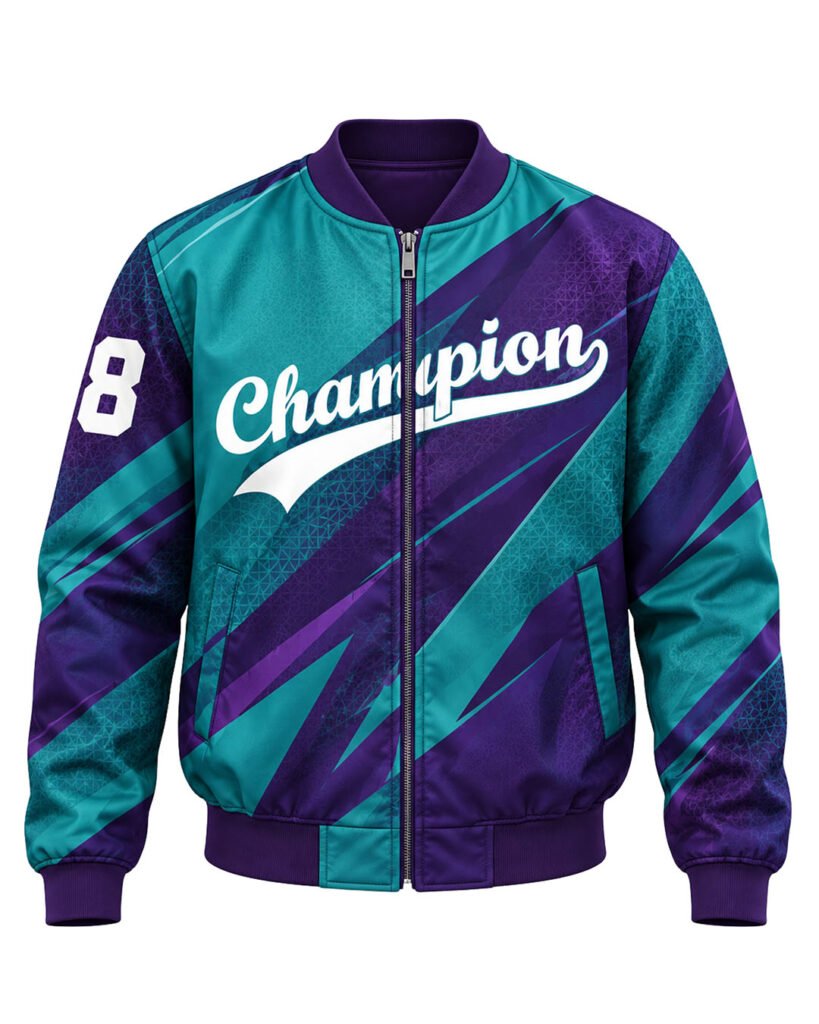 Custom sublimated bomber jacket