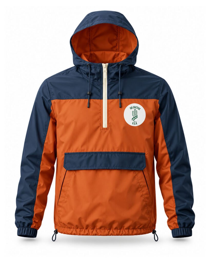 Streetwear windbreaker jacket in Taslan or crinkle nylon