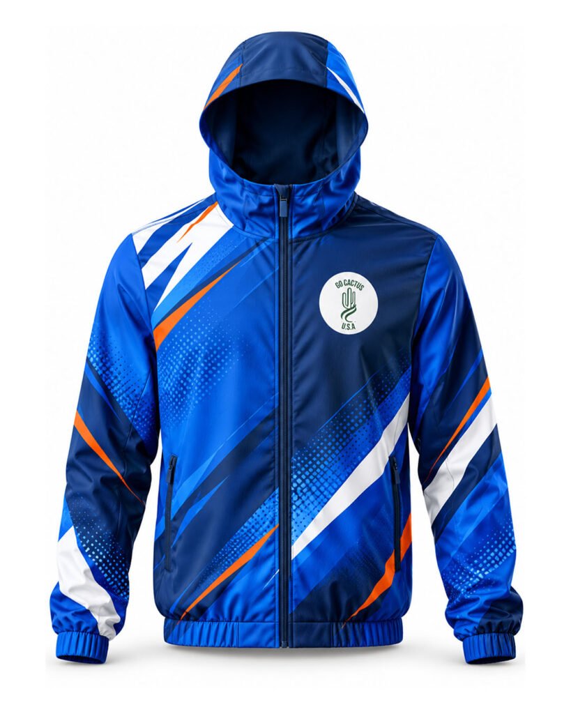 Fully sublimated custom team windbreaker jacket