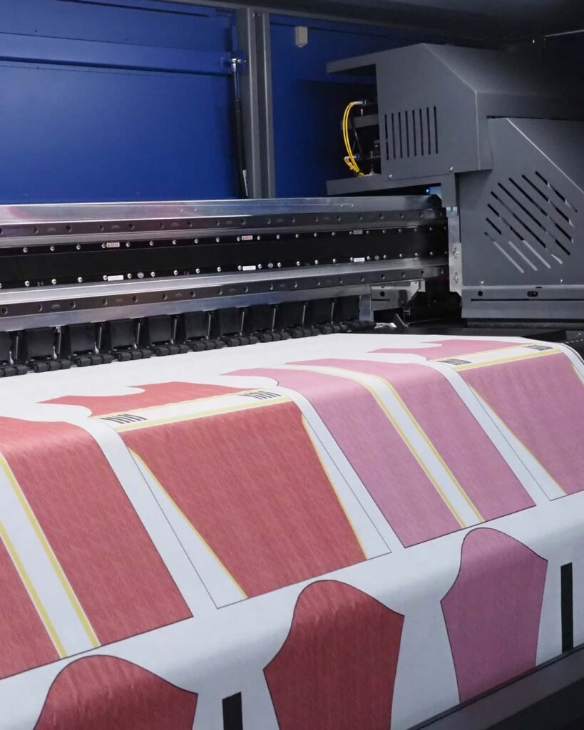 Sublimation printed all-over design on a custom sports jersey